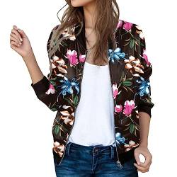 Bomberjacke Damen Damenjacke mit Taschen Leichte Jacken Jacken Sommer Bekleidung Bomberjack Blouson Seidenblouson Cardigan Spring Jacket Women Damen Jacke Sommer von Blingko