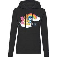 Blondie & Brownie Hoodie Damen Glücksbärchis Care Bears Hab-Dich-lieb Bärchis Wolkenland mit Kapuze von Blondie & Brownie