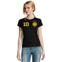 Blondie & Brownie T-Shirt Damen Deutschland Germany Sport Trikot Fußball Weltmeister WM EM von Blondie & Brownie