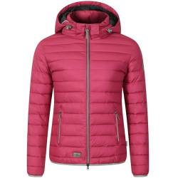 Blue Wave Damen Steppjacke Irina - Jacke gesteppt mit abnehmbarer Kapuze in Pink Größe 48 von Blue Wave