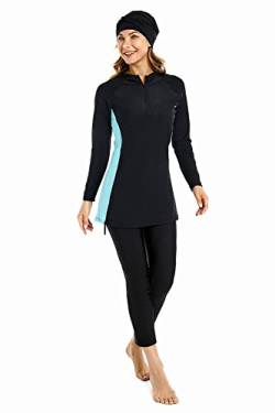 Vollverschleierte Musliminnen Badeanzug Sanfter islamischer Schleier Frauen Burkini Badeanzug Sonnenanzug (XL, Y8) von BlueSnow