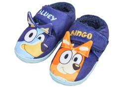 Bluey, Jungen Bingo Hausschuhe mit 3D-Ohren, Blau, Größe 39-47, blau, 24 EU von BlueY