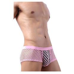 Bluelucon Herren String Tanga Sexy Dessous Erotisch Männer Slip Herrenslips Shorts Herren Unterwäsche Männer Unterhosen Männer Dessous Erotisch c-Rosa XL von Bluelucon