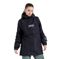 Bluemagic SkiJacken Skianzüge Schneeanzüge für Damen, Outdoorjacke Softshelljacken Outdoor Funktionsjacke, Winddicht Warm und Atmungsaktiv(Schwarz,XXL) von Bluemagic