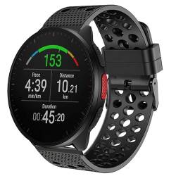 Blueshaweu 20mm 22mm Armband Kompatibel Für Poar Smartwatch, Classic Sport Silikon Uhrenarmband Für Polar Unite,Ignite, Ignite 2, Ignite 3, Pacer, Grit X, Grit X Pro, Grit X2 Pro (22MM, schwarz) von Blueshaweu