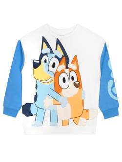 BlueY Sweatshirt | Bingo Sweatshirt Kinder | Jungen Pullover Baumwolle | Weiß 104 von BlueY