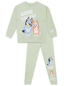 BlueY Sweatshirt Und Jogginghose Set | Oberteil Und Unterteil Set | Bingo Outfit | Jungen Kleidung | Offizielles Merchandise | Grün | 128 von BlueY