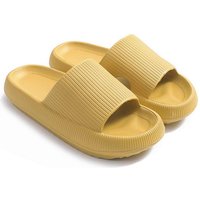 Blusmart 4CM dick besohlte Sandalen Hüttenschuhe Hüttenschuhe (lässige Sandalen, 1-tlg., Familienhausschuhe für Männer und Frauen) für Badezimmer, Schlafzimmer, Wohnzimmer, Strand, Freizeit von Blusmart