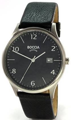 Boccia Herren-Armbanduhr Analog Quarz Leder 3585-03 von Boccia