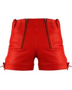 Bockle Kurze Zimmermann Lederhose Leder Short Red Pants, Size: W33/L32 von Bockle