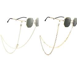 Bohend Mode Sonnenbrillen Kette Gold Herz Gesichtsmaskenkette Frauen Brillenkette Brillenzubehör Zum Brille Und Gesichtsmasken (2 Stück) von Bohend