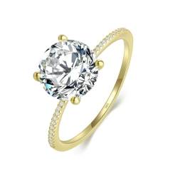 Ring Ringe Damen Bijouterie Herren Klassischer Luxusring Ehering Schmuckring Damen Verlobungsring 925 8 Goldfarbe von Bokmergne