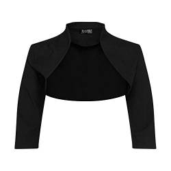 Bolerose Maßgeschneiderte 3/4 Hülse Bolero (Schwarz, 5XL) von Bolerose