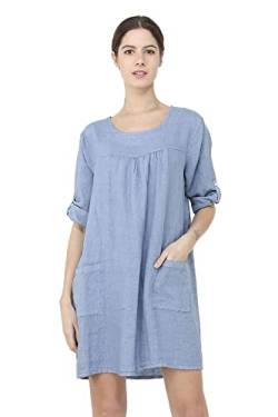 Bonateks Damen Bfdrsb-100445-s Casual Dress, Blau-Bleu Jean's, Small von Bonateks