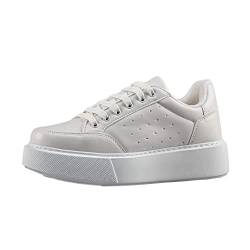 Bonateks Damen DEFRB100104 Sneaker, White, 38 EU Schmal von Bonateks