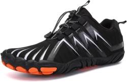 Bontebian Alltags Ultra-bequemer Barfußschuhe rutschfest Übergangs Unisex Herren Damen (Black,35) von Bontebian