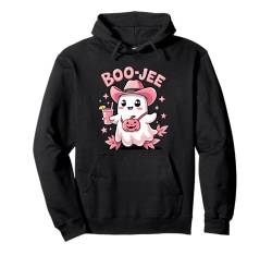 Boo Jee Gruselige Kuh Geist Rosa Halloween Kürbis Damen Mädchen Pullover Hoodie von Boo Jee Spooky Cow Ghost Pink Halloween Pumpkin