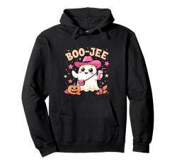 Boo Jee gruseliges süßes Kuh-Geist rosa Halloween-Kürbis-Kostüm Pullover Hoodie von Boo Jee Spooky Cow Ghost Pink Halloween Pumpkin