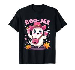 Boo Jee gruseliges süßes Kuh-Geist rosa Halloween-Kürbis-Kostüm T-Shirt von Boo Jee Spooky Cow Ghost Pink Halloween Pumpkin