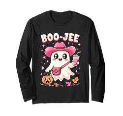 Cute Boo Jee Ghost Halloween Kürbis Rosa Kuh Geist Gruselig Langarmshirt von Boo Jee Spooky Cow Ghost Pink Halloween Pumpkin