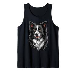 Border Collie Art Herren Damen Border Collie Tank Top von Border Collie Ajeli