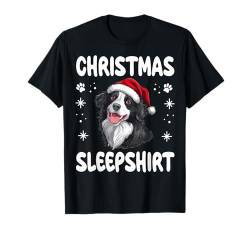 Border Collie Hunde-Nachthemd Pyjama Weihnachten Sleepshirt T-Shirt von Border Collie Christmas Dog Pajamas & Nightgown