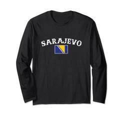 Sarajevo Vintage Bosnien Vintage Bosnische Flagge Bosnier Langarmshirt von Bosnisch Bosna Hercegovina Stolz Bosnien Geschenke