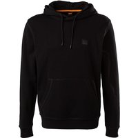 BOSS Orange Herren Hoodie schwarz Baumwolle unifarben von Boss Orange