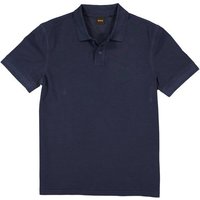 BOSS Orange Herren Polo-Shirt blau Baumwoll-Piqué von Boss Orange