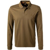 BOSS Orange Herren Polo-Shirt braun Baumwoll-Piqué Slim Fit von Boss Orange