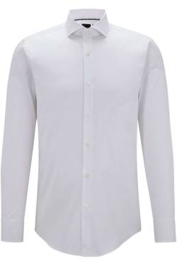 BOSS Slim Fit Hemd weiss, Einfarbig von Boss