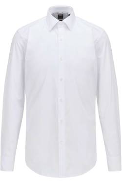 BOSS Slim Fit Hemd weiss, Einfarbig von Boss