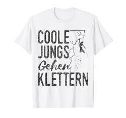 Coole Jungs gehen Klettern - Bouldern Kinder Jungen T-Shirt von Bouldern & Klettern Geschenkideen