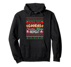 Bowling Cookies Christmas Movies Repeat Sweater Player Pullover Hoodie von Bowling Christmas Costume