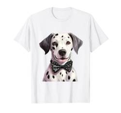 Dalmatiner Hund mit Fliege, Schwarz T-Shirt von Bowtie & Bark Tees