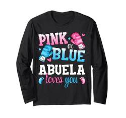 Abuela Loves You Boxing Gender Reveal Party in Pink oder Blau Langarmshirt von Boxing Pink Or Blue Loves Funny Baby Gender Reveal