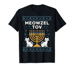 Lustiger Chanukkah, jüdischer Katzenliebhaber, Meowzel Tov T-Shirt von Boys Girls Kids Men Women Chanukah Pajamas PJ Tees