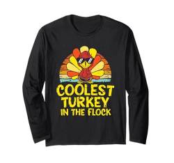 Der coolste Truthahn in der Herde für Kinder, Kleinkinder, Jungen, Thanksgiving Langarmshirt von Boys Thanksgiving Tees For Toddler Kids Gifts