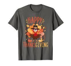 Der coolste Truthahn in der Herde für Kinder, Kleinkinder, Jungen, Thanksgiving T-Shirt von Boys Thanksgiving Tees For Toddler Kids Gifts