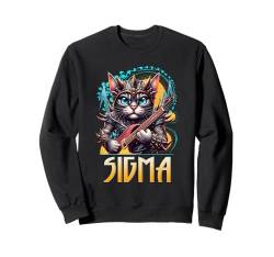 Sigma Meme Shirts Ironic Meme Shirt Lustig Sigma Shirt Katze Sweatshirt von Brainrot Sigma Shirt Funny Rizz Cat Sigma Meme