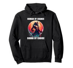 Human By Chance Sigma von Choice Wolf, Herren und Damen, Vintage-Stil Pullover Hoodie von Brainrot Sigma Shirt Funny Rizz Wolf Sigma Meme