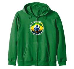 Brasilien-Bekleidung Brasilien-Shirts für Brasilien-Fans Kapuzenjacke von Brasilien Ball Brasilien Spieler Brasilien