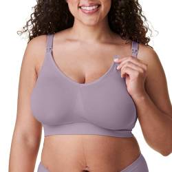 Bravado Designs Body Silk Seamless Nursing Bra Sustainable (as3, alpha, l, regular, regular, Grey Orchid) von Bravado Designs