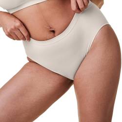 Bravado Designs Nachhaltige Panty | High Rise | Seamless | Recyceltes Nylon, Bio-Baumwolle & Modal-Mischung | XS-XXL (as3, Alpha, x_l, xx_l, Regular, Regular, Antique White) von Bravado Designs