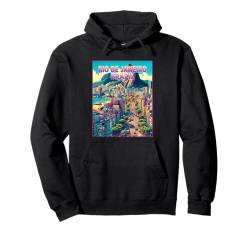 Rio De Janeiro Brasilien Souvenirs Retro Strand Stadt Skyline Pullover Hoodie von Brazil Family Vacation Apparel & Souvenir Gifts