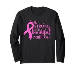 Brustkrebs-Bewusstseins-Krieger rosa Schleife Brustkrebs Langarmshirt von Breast Cancer Awareness Month Women Gifts