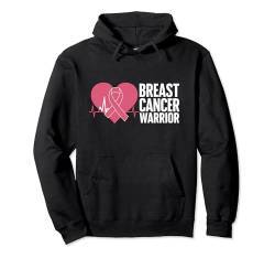 Brustkrebskrieger Herzschlag EKG Pulse Pink Ribbon Pullover Hoodie von Breast Cancer Awareness Pink Ribbon Warrior