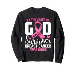 Von The Grace God I'm A Survivor Brustkrebs Sweatshirt von Breast Cancer Awareness Shirts Co.