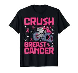 Crush Brustkrebsbewusstsein Monster Truck Kinder Jungen Mädchen T-Shirt von Breast Cancer Awareness Shirts Kids Toddler Boys