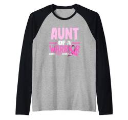 Aunt Of A Warrior Brustkrebs-Bewusstsein Raglan von Breast Cancer Awareness Supporter Apparel & Gifts